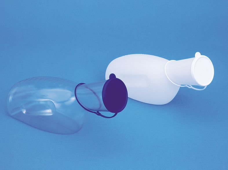 Urinal homme - avec couvercle- gradué - transparent - 1000 ml - 1 pc