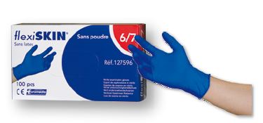 Gant d'examen FLEXISKIN - 240 mm - sans poudre - boite de 100