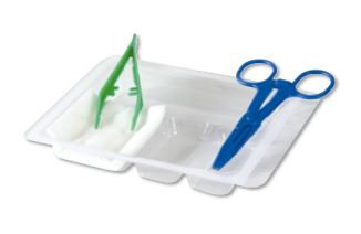 Set de pansement avec champ, pince kocher et pince anatomique :  N°174937 / p