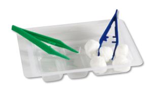 Set de pansement avec champ et deux pinces anatomiques : N°174940 / p