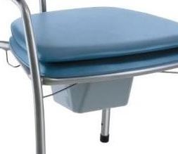 Seau avec couvercle chaise percée Aquatec Omega - 26 X 32 gris clair