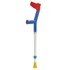 Rebotec béquille enfant Fun-Kids - bleu/rouge - bague jaune