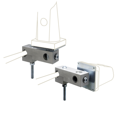 Etau pour rails médicaux départ vertical de la lampe avec plaque d'adaptation