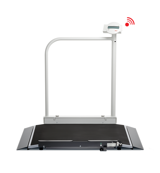 Plateforme de pesée, classe d'étalonnage III(3) digitale, BMI, incl. 2 rampes Interface RS232 intégré Seca