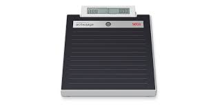 Pèse-personne plat Seca, classe d'étalonnage III(3) Étiquette/texte: 'doktersweegschaal' digtal, avec boutons-poussoirs et double d'affichage