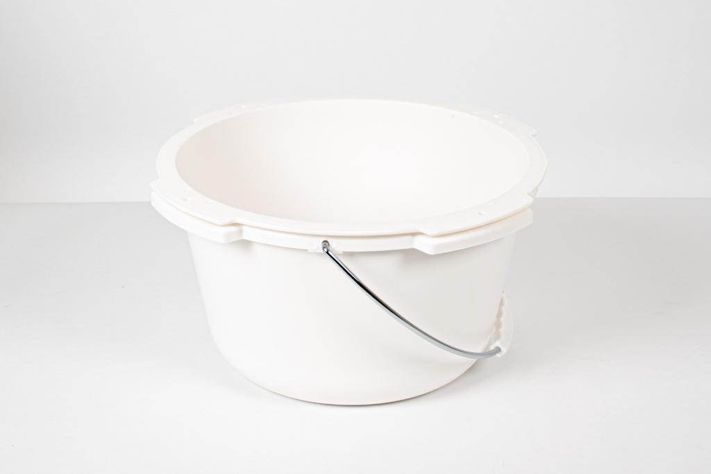 Seau avec couvercle pour chaise percée Stacy