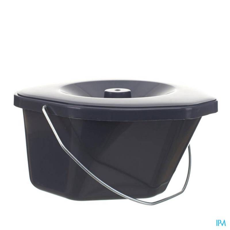 Seau avec couvercle pour chaise percée 9062 ergonomique