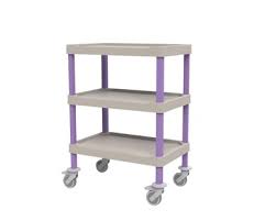 Guéridon composite Eolis® 600 x 400 3 plateaux à bords relevés