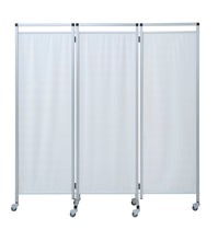 Paravent 3 panneaux sur roues