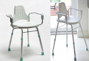 Chaise de douche/travail PRIMA MODULAR avec accoudoirs et dossier