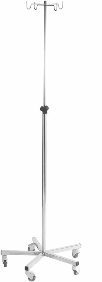 Pieds à perfusion - 4 crochets/5 branches Inox (Z00044)