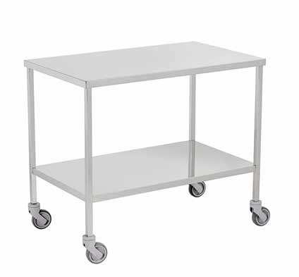 Table à instruments INOX 2 plateaux 750x500 mm