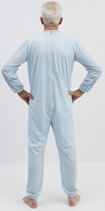 Grenouillère, jambes et manches longues - fermeture dans le dos & entre jambes