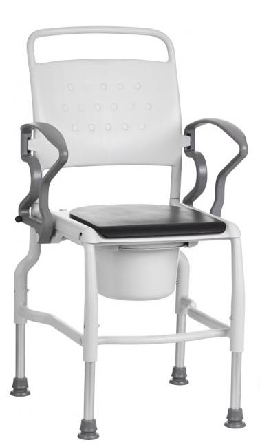 Chaise de douche et de toilette "Kiel" 130kg - Pieds réglables en hauteur