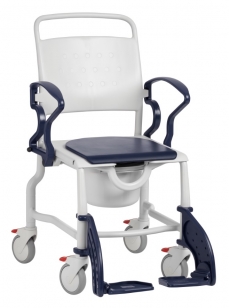 Rebotec chaise de douche et de toilette "Bonn 1" 130kg - 4 roues à frein