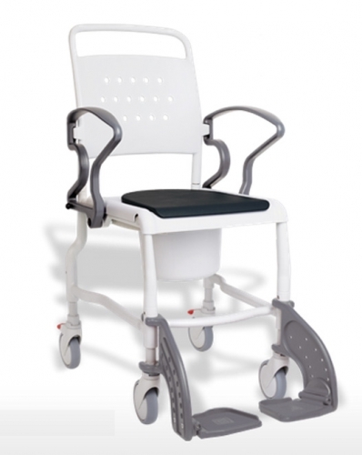 Rebotec chaise de douche et de toilette "Hamburg" - 4 roues à frein - Réglable en hauteur - 130 kg