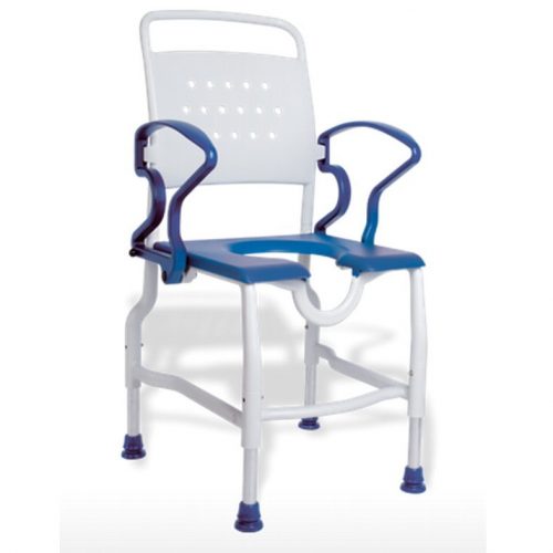 Chaise de douche "Würzburg" 130kg - Pieds réglables en hauteur