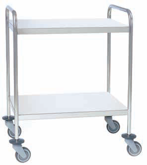 Guéridons INOX - Avec poignées - 4 bords tombés