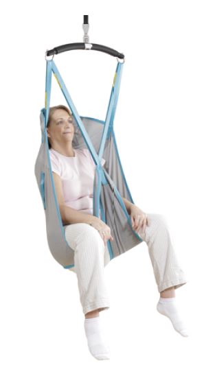 Harnais de toilette complet en polyester Universal Basic PG T (clips) avec appui-tête