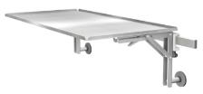 Techmed étagère inox pliante PL-02/S montée sur rail