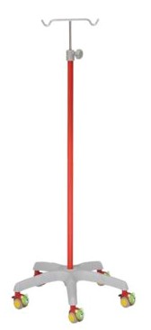 Inmoclinc pied à perfusion pédiatrique rouge - 2 Crochets