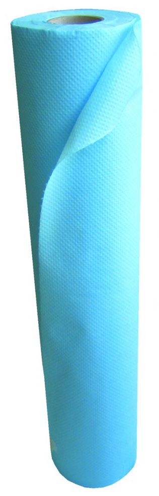 Drap d'examen plastifié gaufré (bleu) 75cm