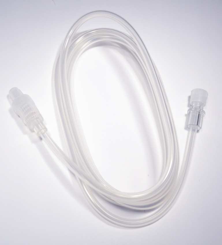 Prolongateur en PE/PVC Luer Lock male bague mobile / Luer Lock femelle  - 25 cm