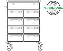 Klaro - chariot multifonctionnel Basic Combi  83 x P57 x H105 cm + Option