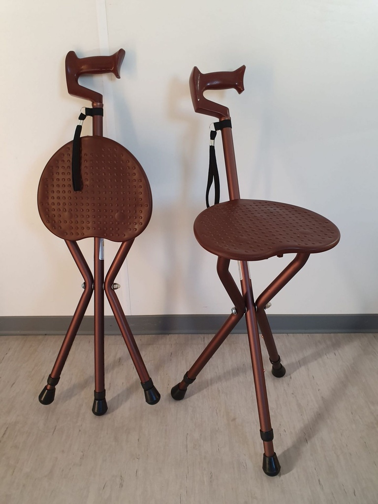 Pluviose canne- siège en aluminium cuivré - PL3C1